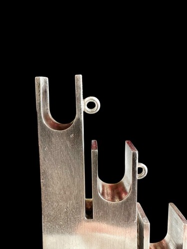 Carmel Shabi 925 Israel Silver Mid Century Modern Jewish Mezuzah Case מזוזה - Picture 5 of 17
