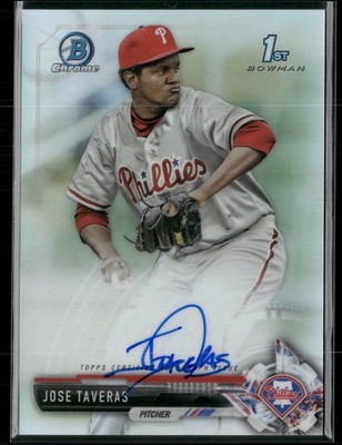 2017 Bowman #CPA-JT Jose Taveras Chrome Prospect Autographs Refractors #/499