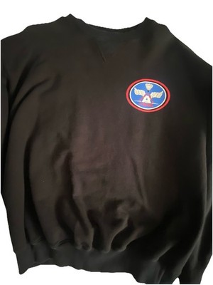 Alpha Company 173D BSB Authentic Champion Men's Large Black Crewneck Sweatshirt