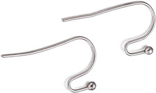 300-Piece Hypoallergenic 316 Stainless Steel French Hook Ball Dot Ear Wires 22X1