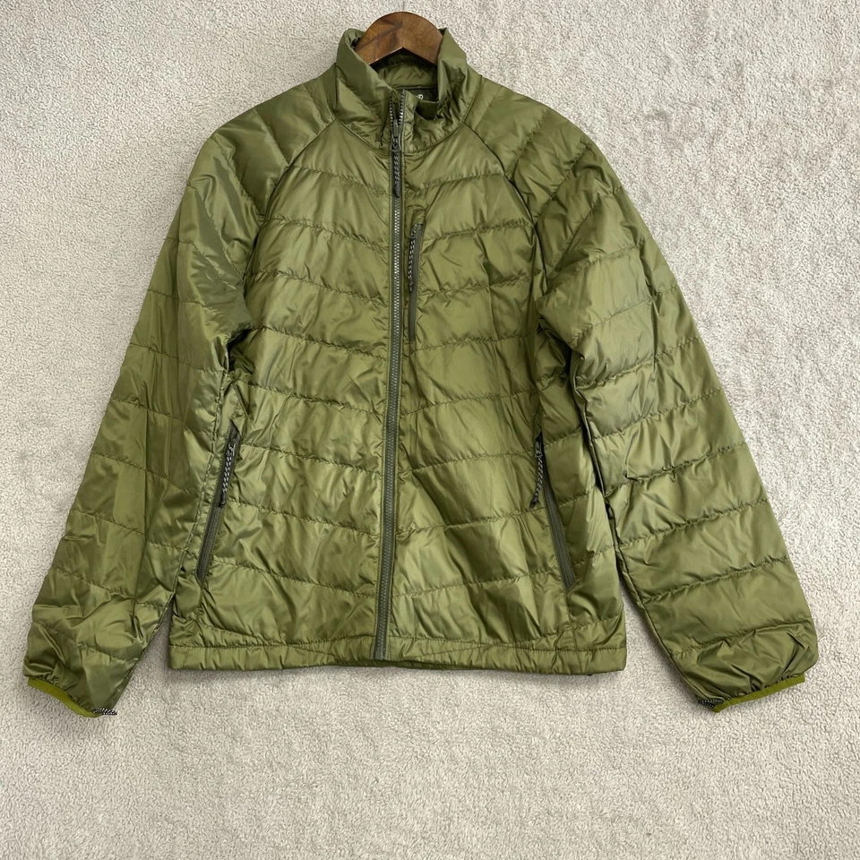 NUEVA Chaqueta de Plumón Lands' End Para Hombre S 800 Empacable Oliva Ahumada Ligera Puffer Foto 2 de 4