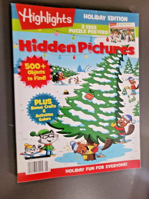 Highlights Hidden Pictures -Holiday Edition - 500+ Hidden Objects- Bonus Posters
