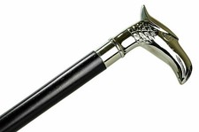 Brass Designer Victorian Handle Wooden Vintage Walking Cane Antique Style Stick