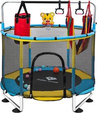Trampoline for Kids 5FT Adjustable Baby Enclosure Net No-Gap Safe Design Gifts