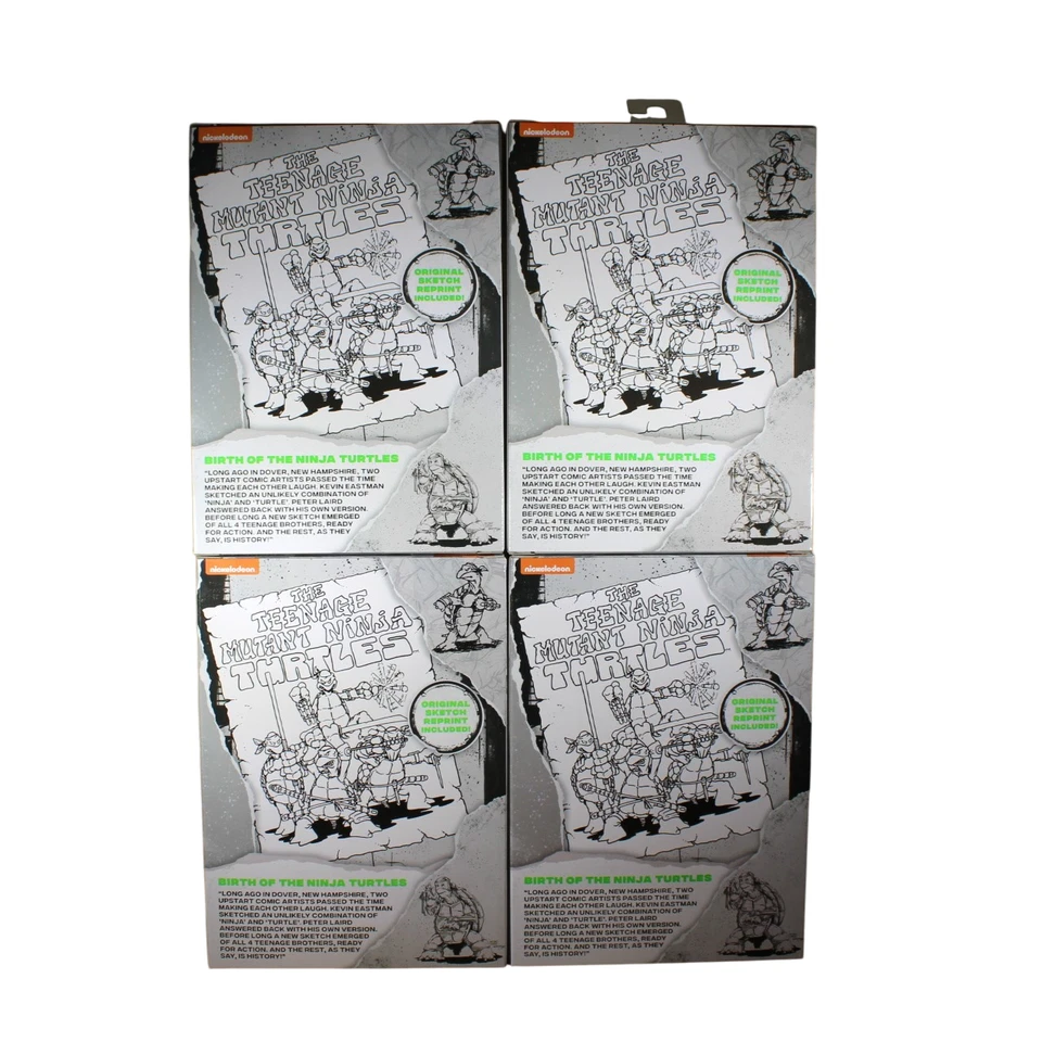 Playmates TMNT Teenage Mutant Ninja Turtles Original Sketch 40th Set Lot Figures - Image 2 of 4