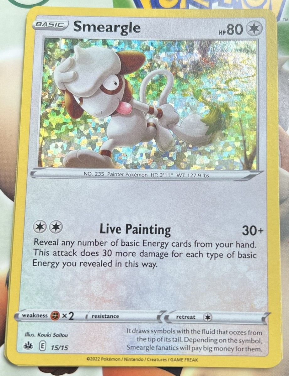 2022 Pokémon Smeargle Holo 15/15 HP80 Card