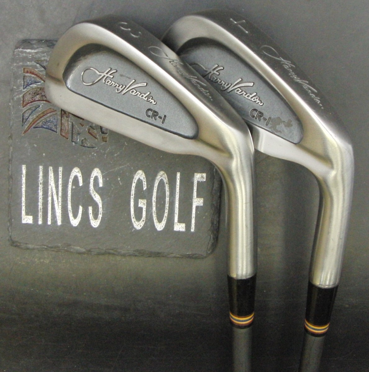 Set of 2 Harry Vardon CR-1 3&4 Irons Regular Graphite Shafts Pride Grips Set of 2 Harry Vardon CR-1 3&4 Irons Regular Graphite Shafts Pride Grips