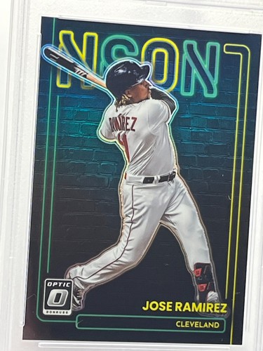 2022 Panini Donruss Optic Neon Card #NEON9 Jose Ramirez Boston Red Sox PSA 7 - Picture 15 of 22