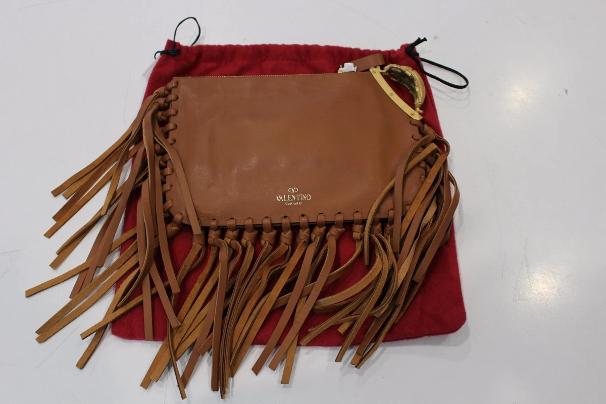 Fringe valentino clutch bag hotsell