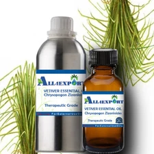 PURE VETIVER ESSENTIAL OIL Chrysopogon zizanioides NATURAL HERBAL