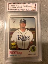 2022 Topps Heritage Error Card Wander Franco Rookie Card #347