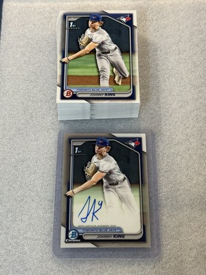 JOHNNY KING 2024 BOWMAN CHROME DRAFT 1ST Auto + 50 Card Paper Lot  Investment