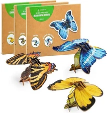 3D Butterfly Puzzle Kids Paper Craft Eco-Friendly Educational STEM Toy Ages 7+