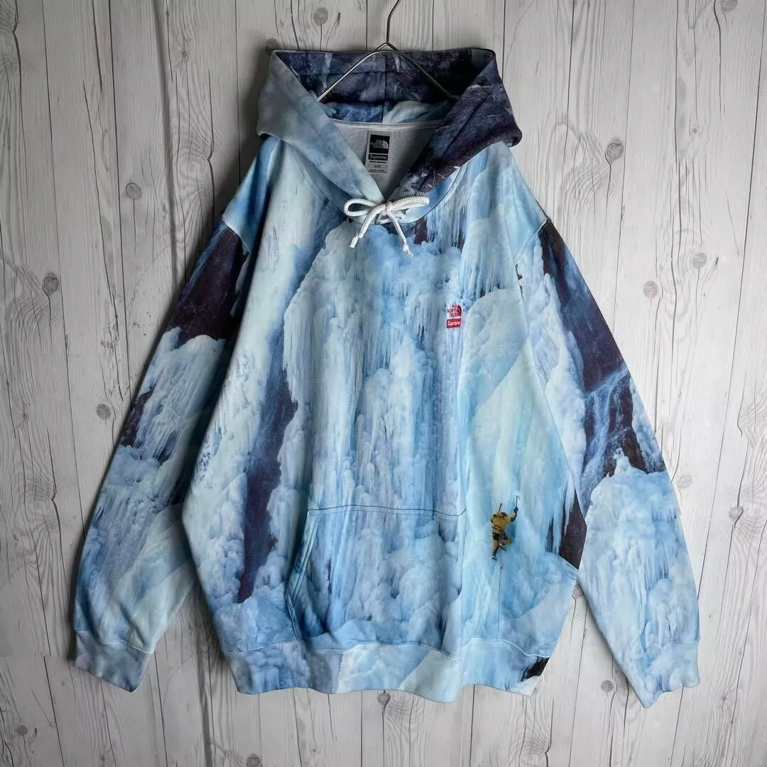 Sweat à capuche Supreme The North Face double nom logo brodé bleu type XL(LL) F/S