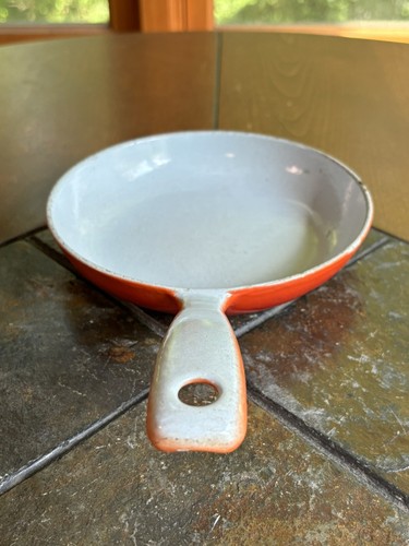 Prizer-Ware CS 1 padella padella padella ghisa smaltata rosso e verde acqua 7" USA vintage - Foto 7 di 9