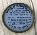 Vintage Advertising Pocket Mirror Hugo Malmberg & Co Glass Frames Swedish Sweden