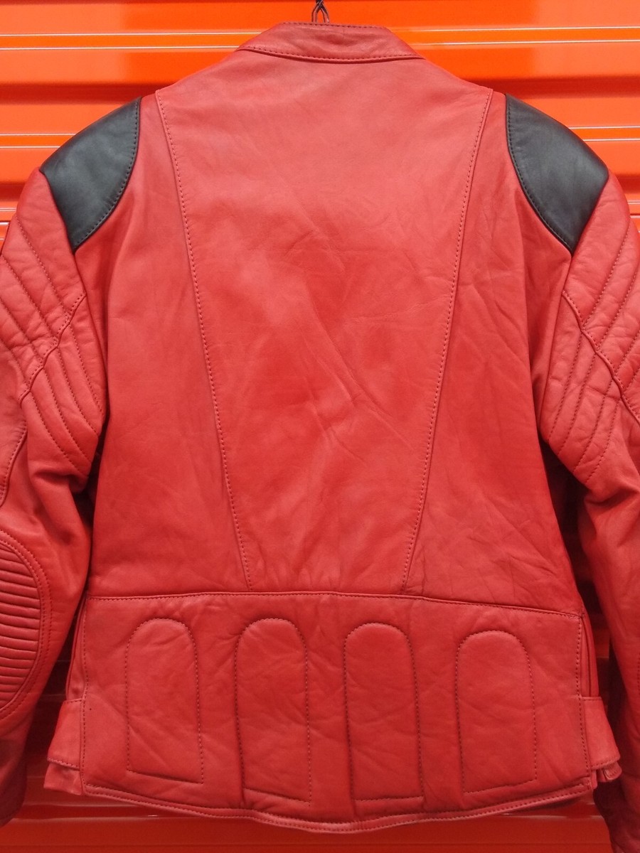 Red Jumbo International leather Riders Motorcycle Jacket Red Jumbo International leather Riders Motorcycle Jacket