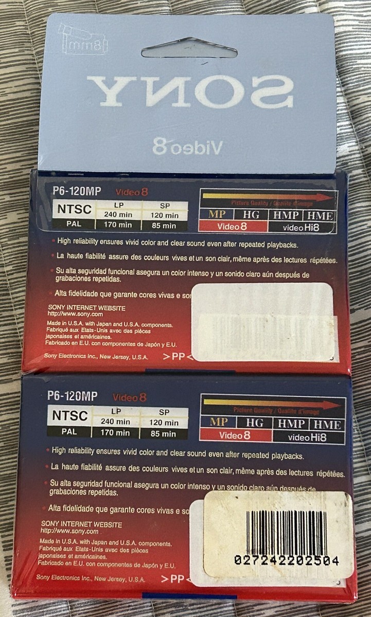 Sony P6-120MPL/2 8mm Metal Particle Cassette Tape 27242202504| eBay