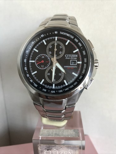 Citizen UOMO ECO DRIVE Cronografo Tachimetro Orologio Bracciale In Acciaio  Inossidabile | eBay