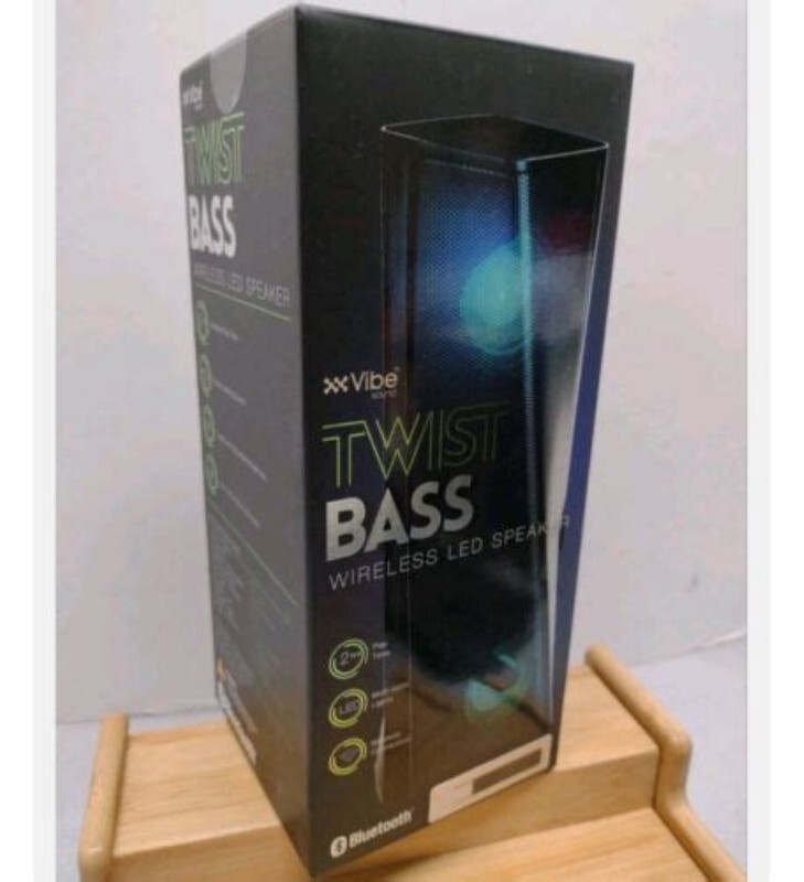 VIBE Twist Bass Wireless Speaker - LED RGB Portable Bluetooth DG-WARP-BTS20