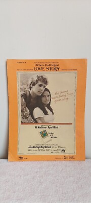 LOVE STORY WHERE DO I BEGIN FRANCIS LAI CARL SIGMAN 1971 SHEET MUSIC F51850a