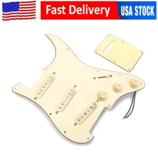 Loaded SSS Pickguard Alnico V Pickup Back Plate 500k Pots for Stratocaster Strat
