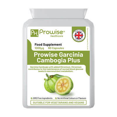 Reiner Garcinia Cambogia Extrakt 500 mg 60 Kapseln - Hergestellt in Großbritannien - von Prowise