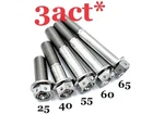 M10 x 25,40,55,60,65mm 1.25mm Pitch Titanium Flange Hex Bolt Race Spec Wire Hole