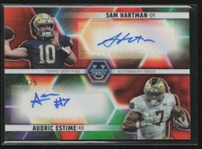 Sam Hartman Audric Estime 2023 Bowman Best University #DA-EH Dual Auto /25