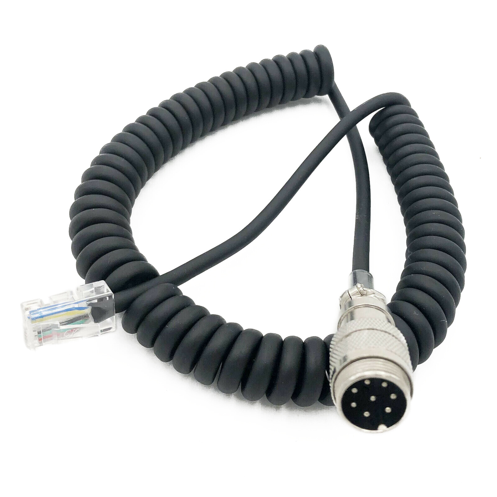 Round 8Pin Male To RJ45 Microphone Adapter Cable For Yaesu FT450 FT