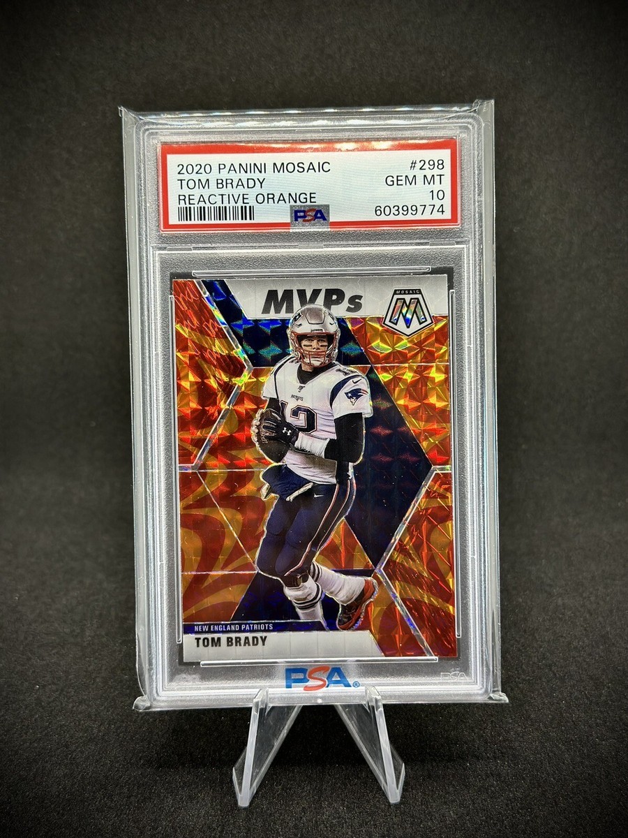 Tom Brady 2020 Panini Mosaic Reactive Orange SP PSA 10 Patriots | eBay