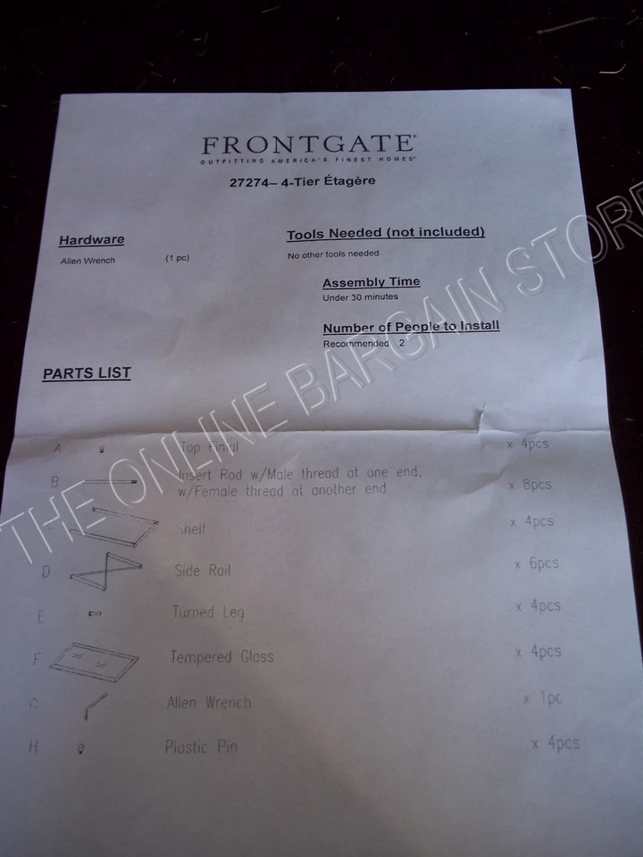 Puerta Frontal Bronce Rectangular Baño Estante Etagere Metal Armario Soporte Foto 3 de 4