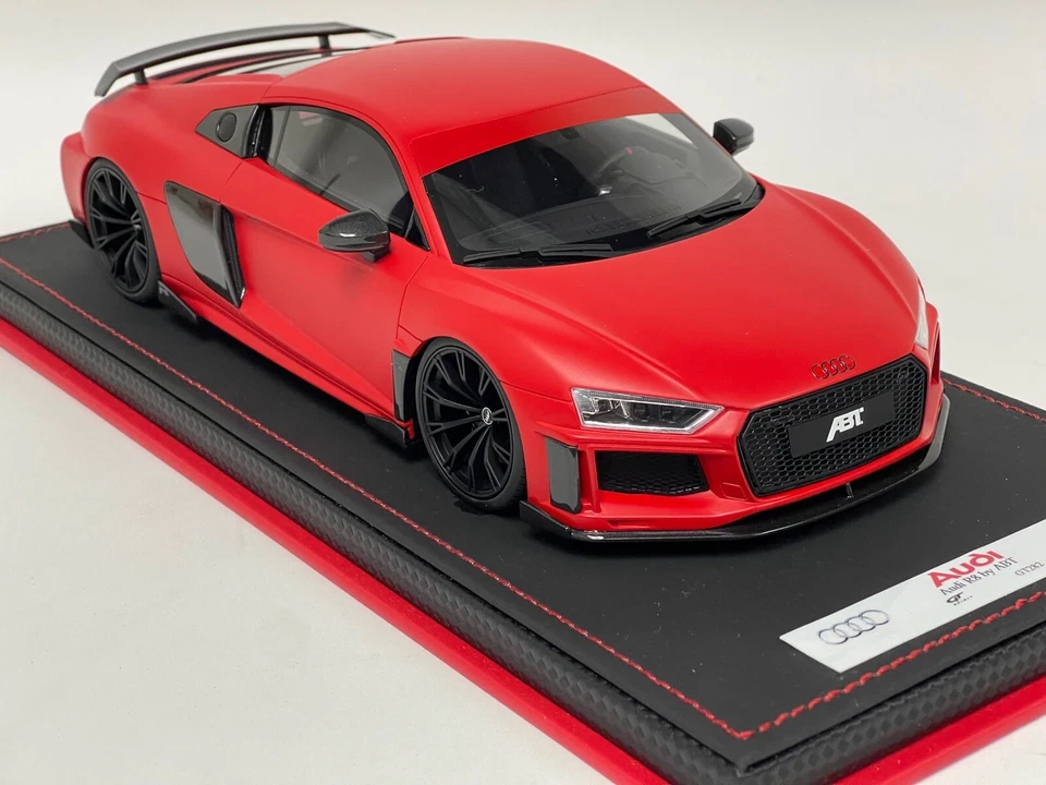 1/18 GT Spirit Audi R8 ABT de 2019 en rojo mate GT282 base de cuero AB034 Foto 4 de 4