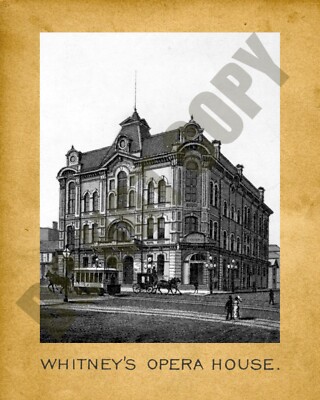1890 Whitney Opera House On Griswold Detroit Harry Houdini Last Act 8x10 Photo