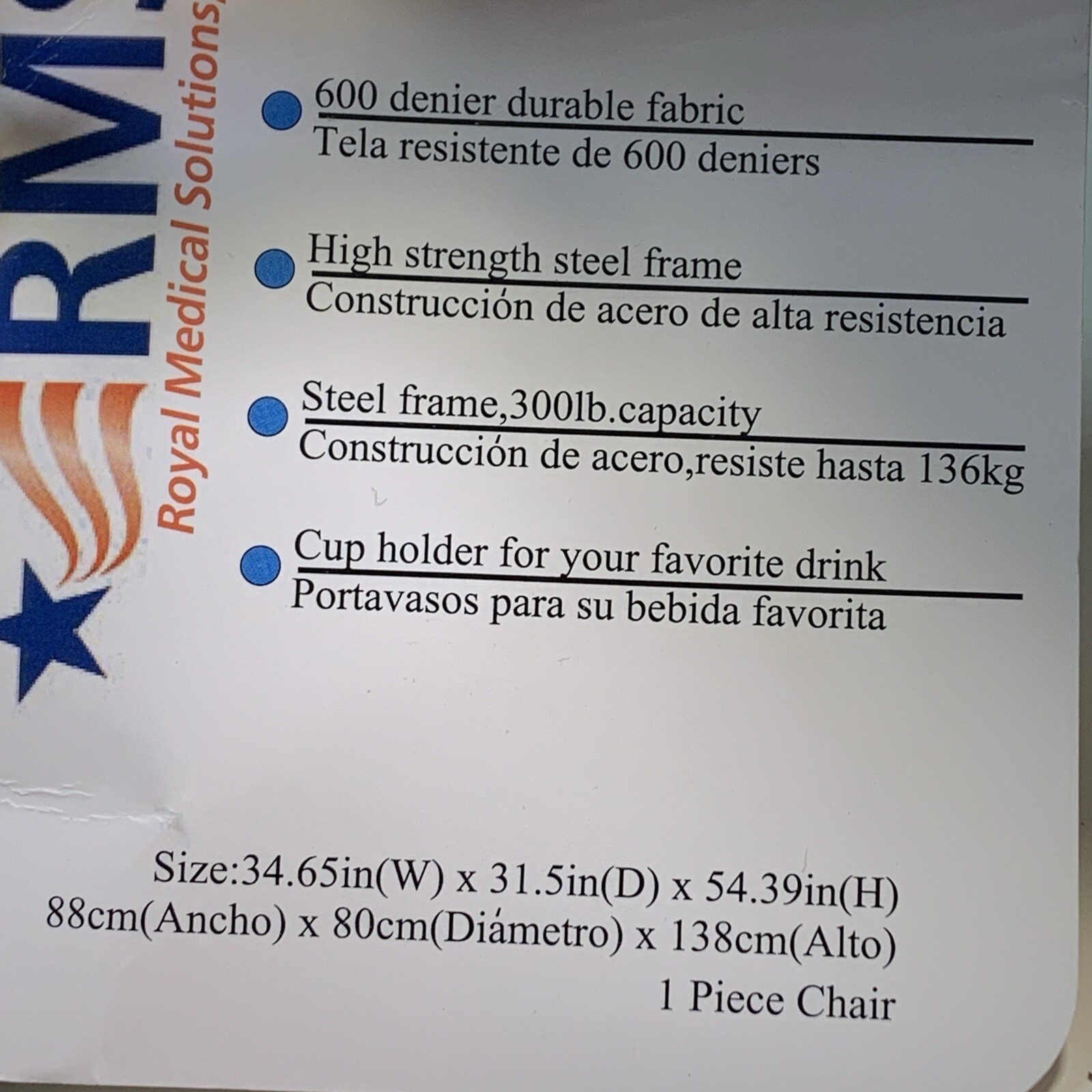 Rms Outdoors Extra Tall Folding Chair Bar Height Director Chair For