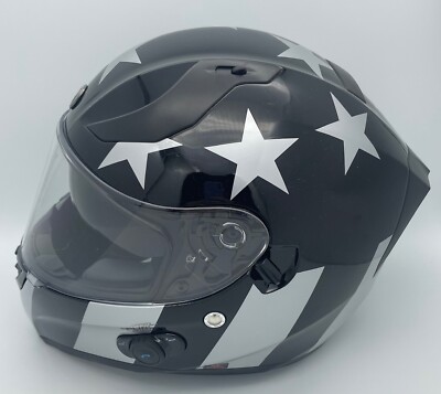 Torc T15B Bluetooth Helmet Captain Shadow Gloss Black XL Full Face Open Box