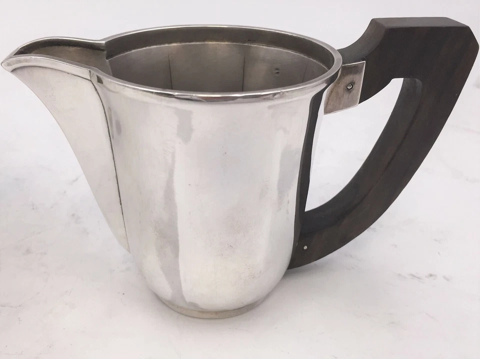 Conjunto de chá/café prata francesa 3 peças em estilo art déco - Imagem 4 de 4