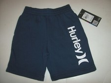 NEW Hurley navy blue shorts boys infant baby sz 3T elastic waist drawstring