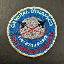 Vintage General Dynamics Flight Simulator Laboratory Patch Fort Worth Division~