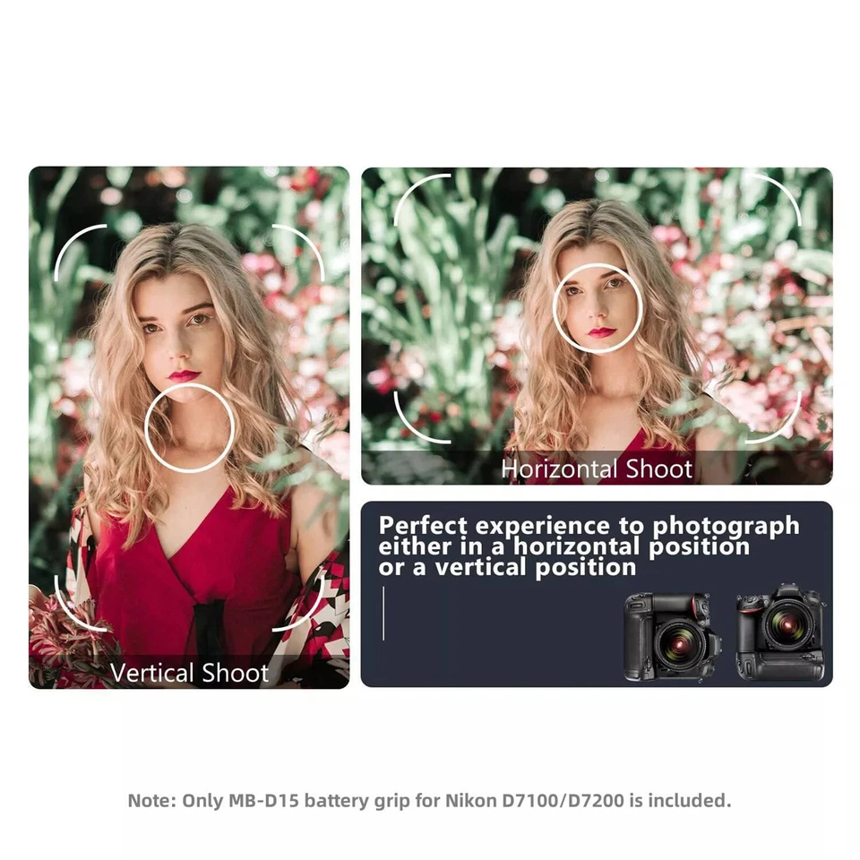 1 PC MB-D15 Vertical Battery Grip Replace Kit For Nikon D7100 D7200 Cameras - Image 4 of 4