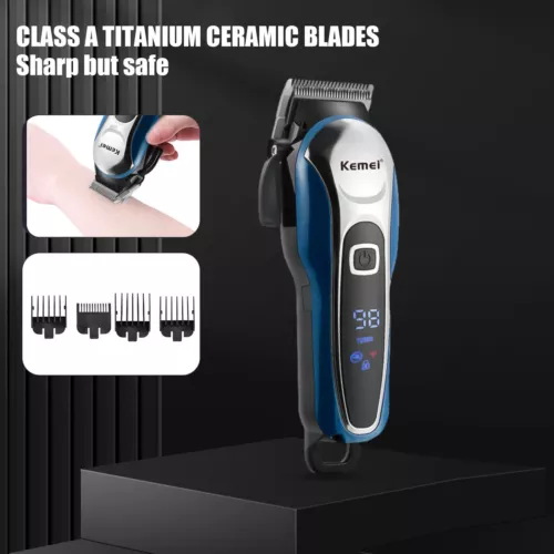 Updated Professional Hair Clippers Trimmer Kit Men Cutting Machine Barber Salon - Picture 4 of 13