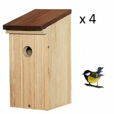 4 x Nistkasten fur Meisen, Brutkasten, Meisenhaus, Nisthaus,super Vogelhaus Holz