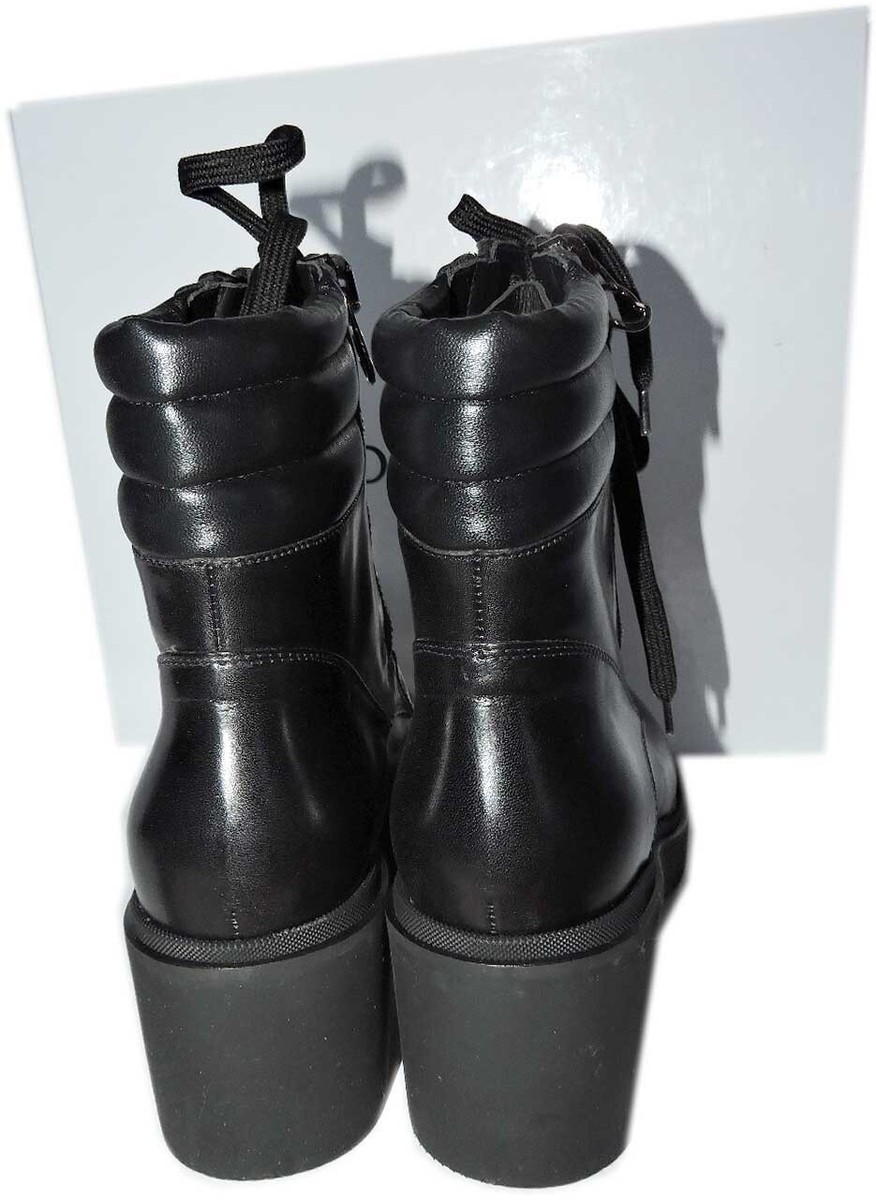 Moncler Boots Black VIVIANE Lace-Up Hiking Ankle Booties Sz  display picture 1