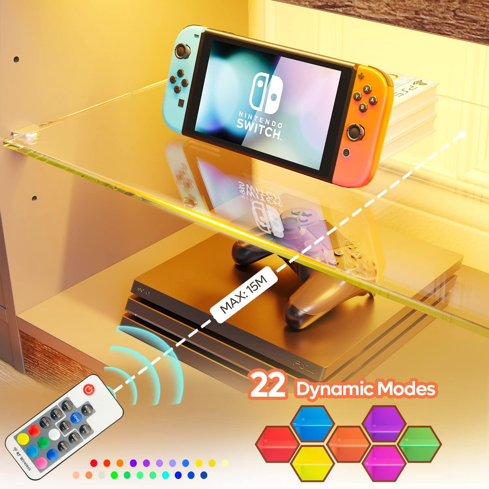 70 Inch Led TV Stand for 75 Inch TV Large Entertainment Center Gaming