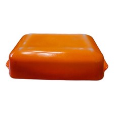 Fire King 441 Anchor Hocking 1 Qt Loaf Pan Deep Orange Shade Design Made in USA