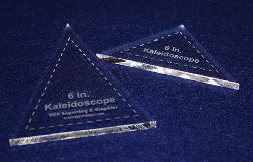 2 Piece Set Kaleidoscope 6" Templates Acrylic ~1/4" thick. Quilting/Sew - Picture 2 of 2