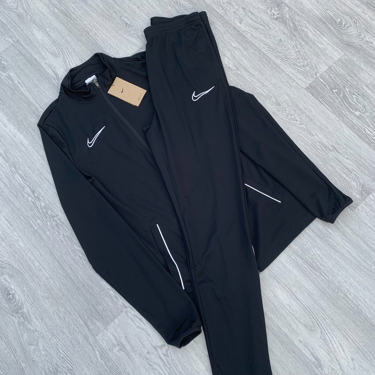 Nike Academy Strike Dri Fit Tracksuit Track Top Pants Set Black [M]  [CW6131-010]