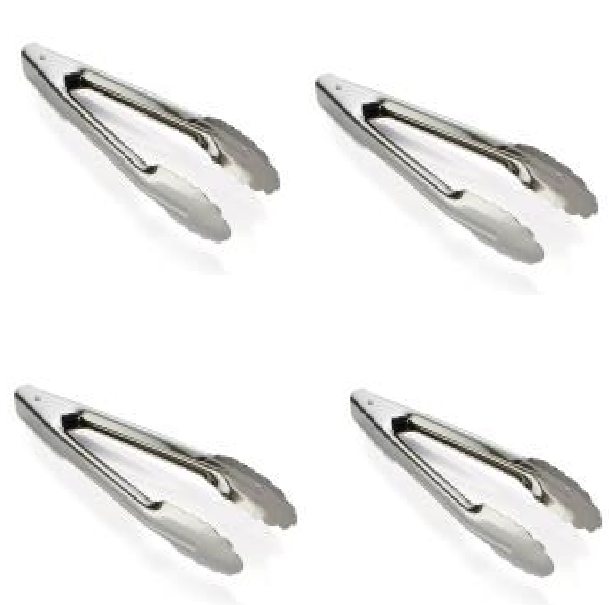 SET OF 4 stainless steel tong 12 Inch Buffet Tong, multipurpose food tong