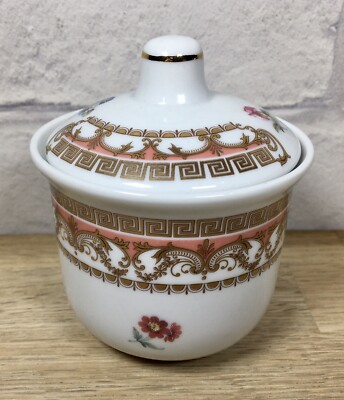 Vintage T Limoges VIZAVI Floral Zuckerdose feines Porzellan