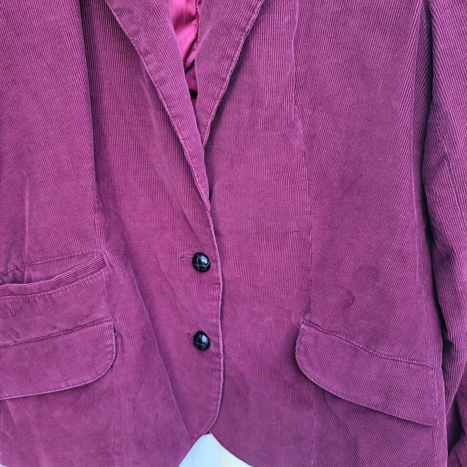 Chaqueta Blazer London Jean Granate Pana Elástica Talla 6 Foto 2 de 4